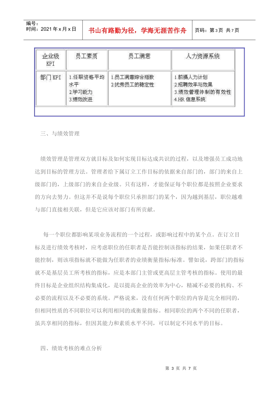 企业关键业绩指标（KPI）与绩效考核概述_第3页