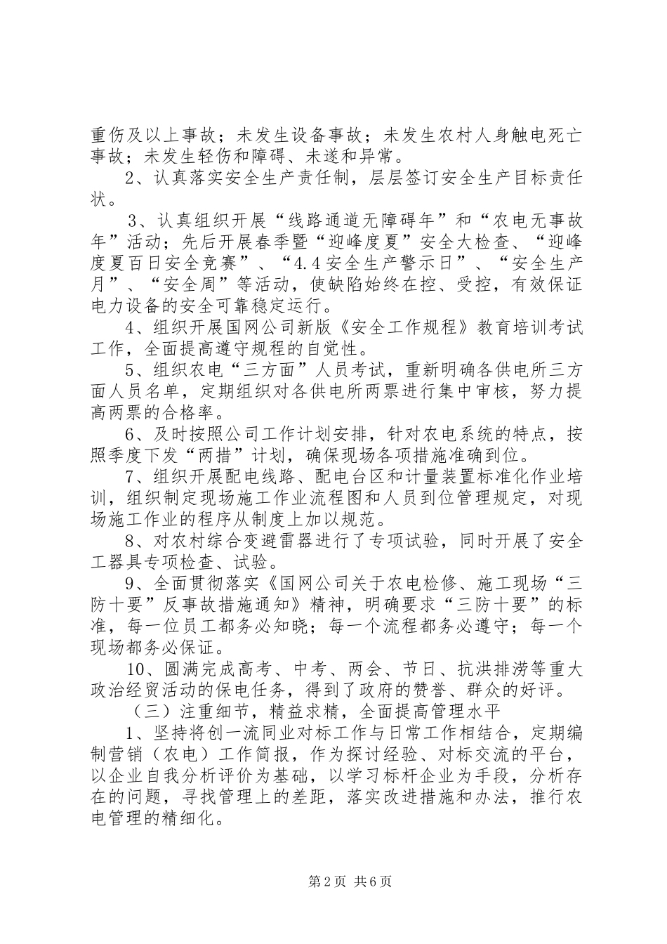 农电工工作总结3篇_第2页