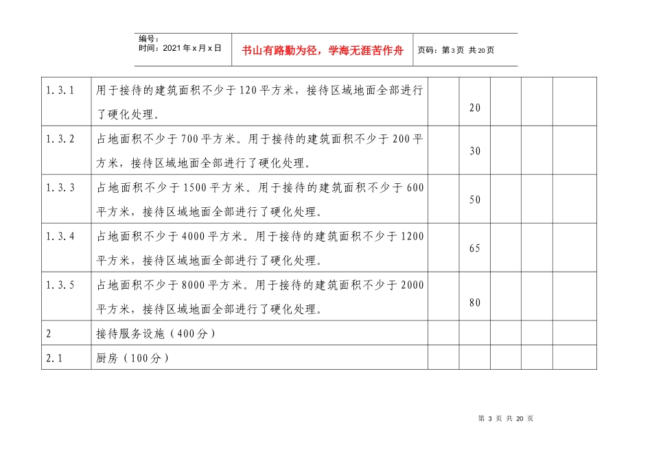 商洛市农家乐旅游服务质量等级评定评分标准_第3页