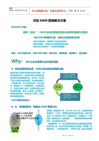 SMM营销解决方案