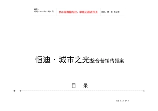 城市之光整合营销传播案.