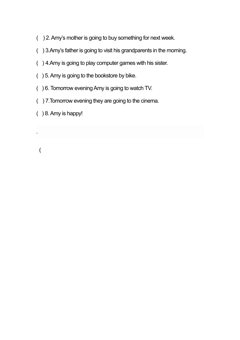 小学PEP新版六年级英语复习题2 _第3页