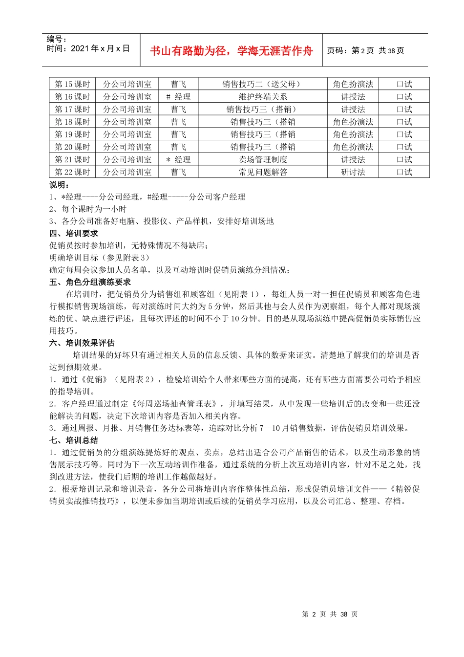 促销员培训方案_第2页