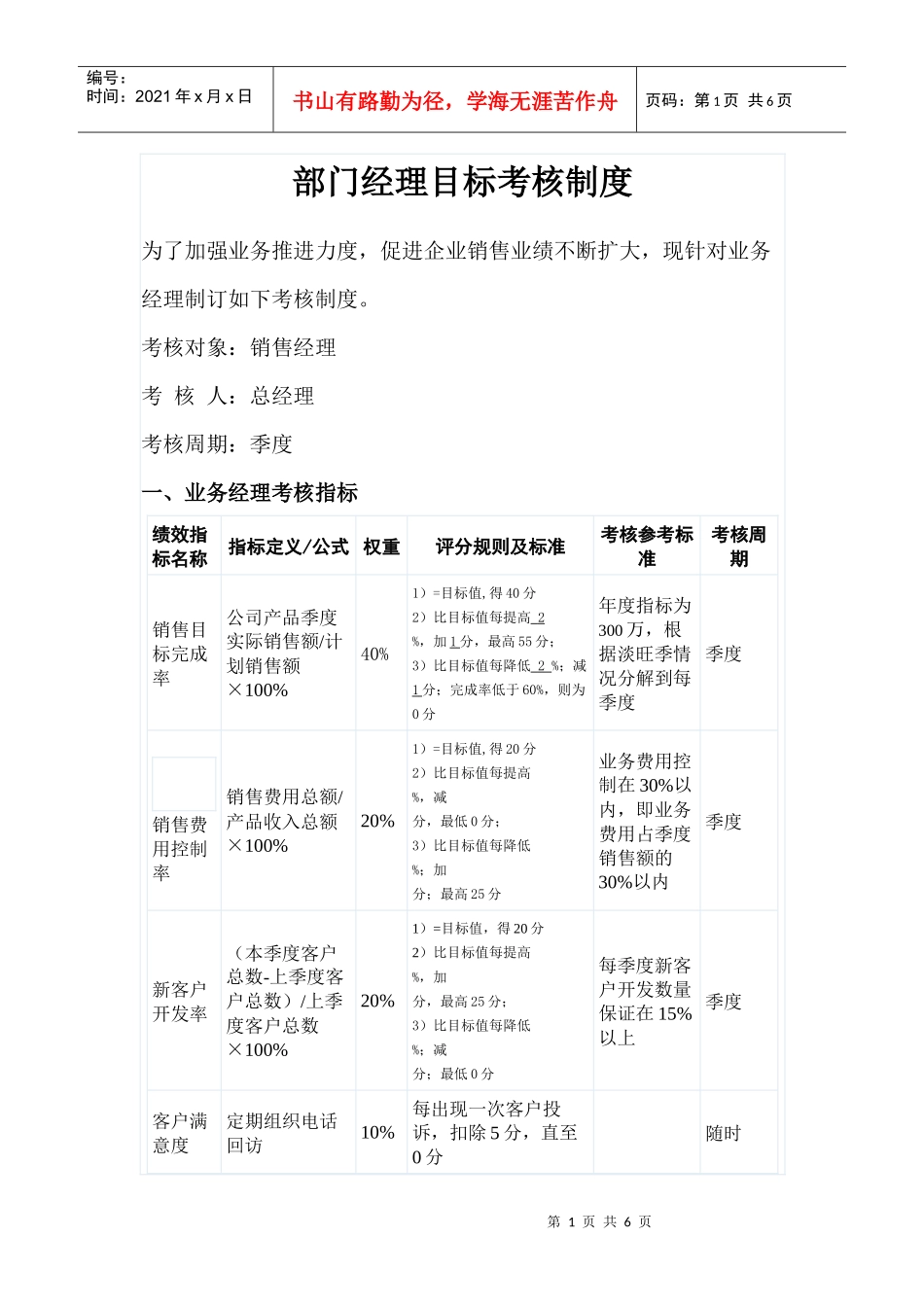 典风传媒部门经理岗位职责及考核_第1页
