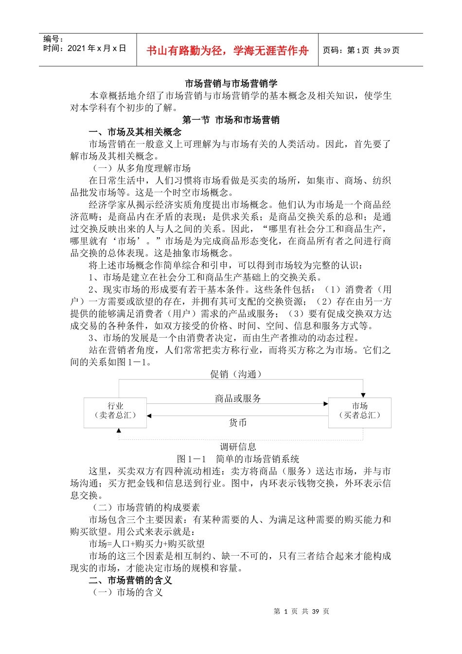 市场营销学的相关知识_第1页