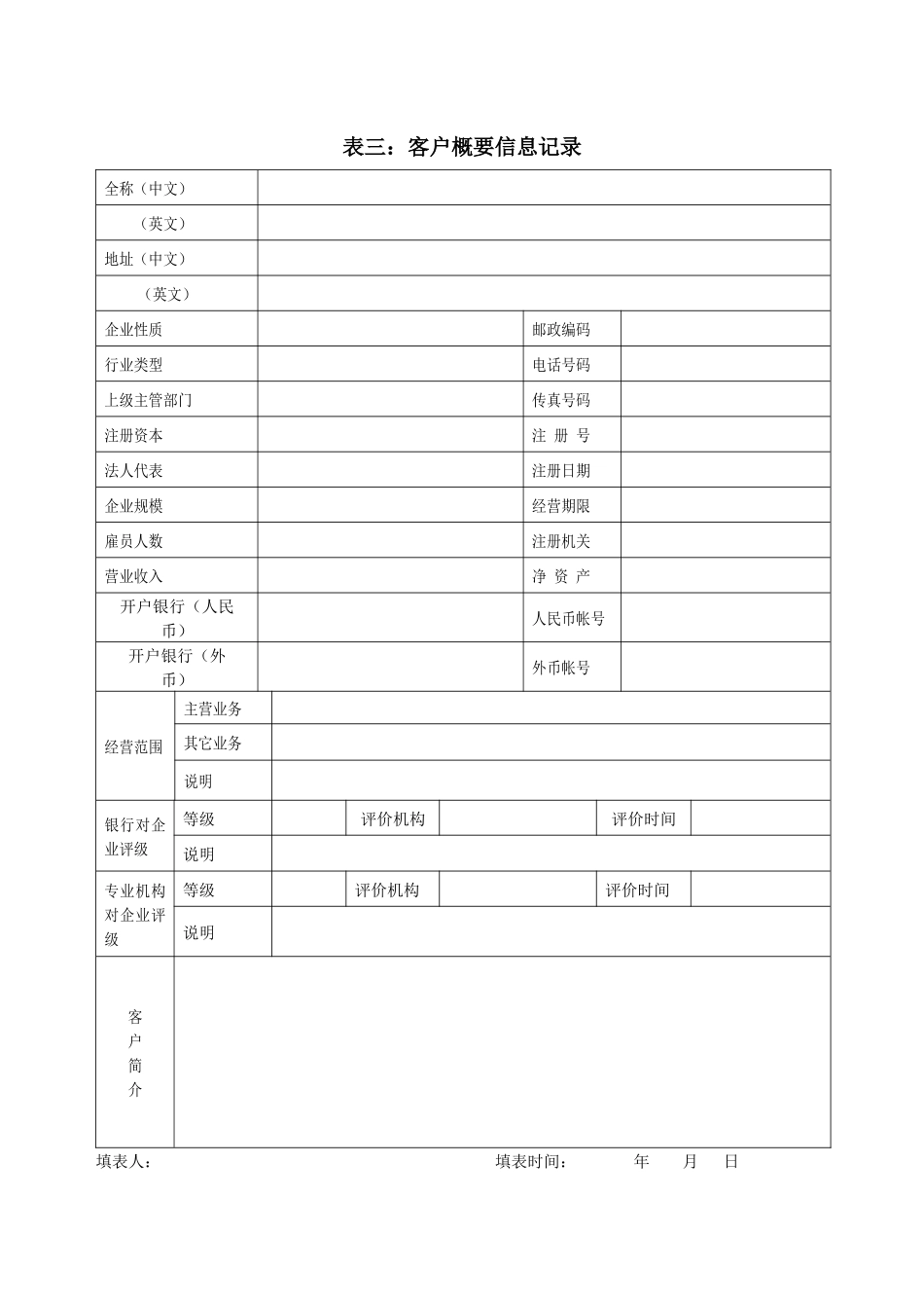 客户信息、信用表格_第3页