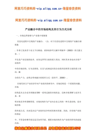 产业融合中的市场结构及其行为方式分析doc20