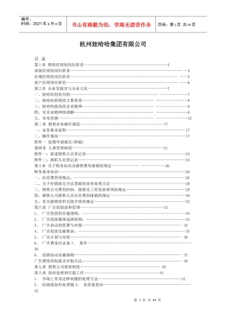 娃哈哈销售资料(doc49)