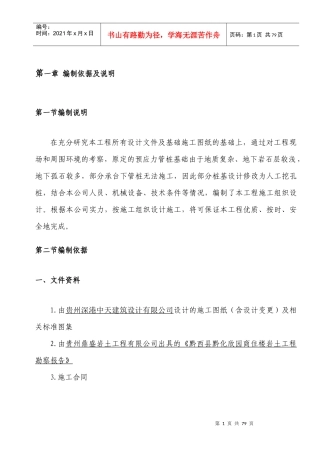 基础施工方案(专家论证)