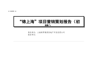 “锦上海”项目营销策划报告（推荐DOC100）