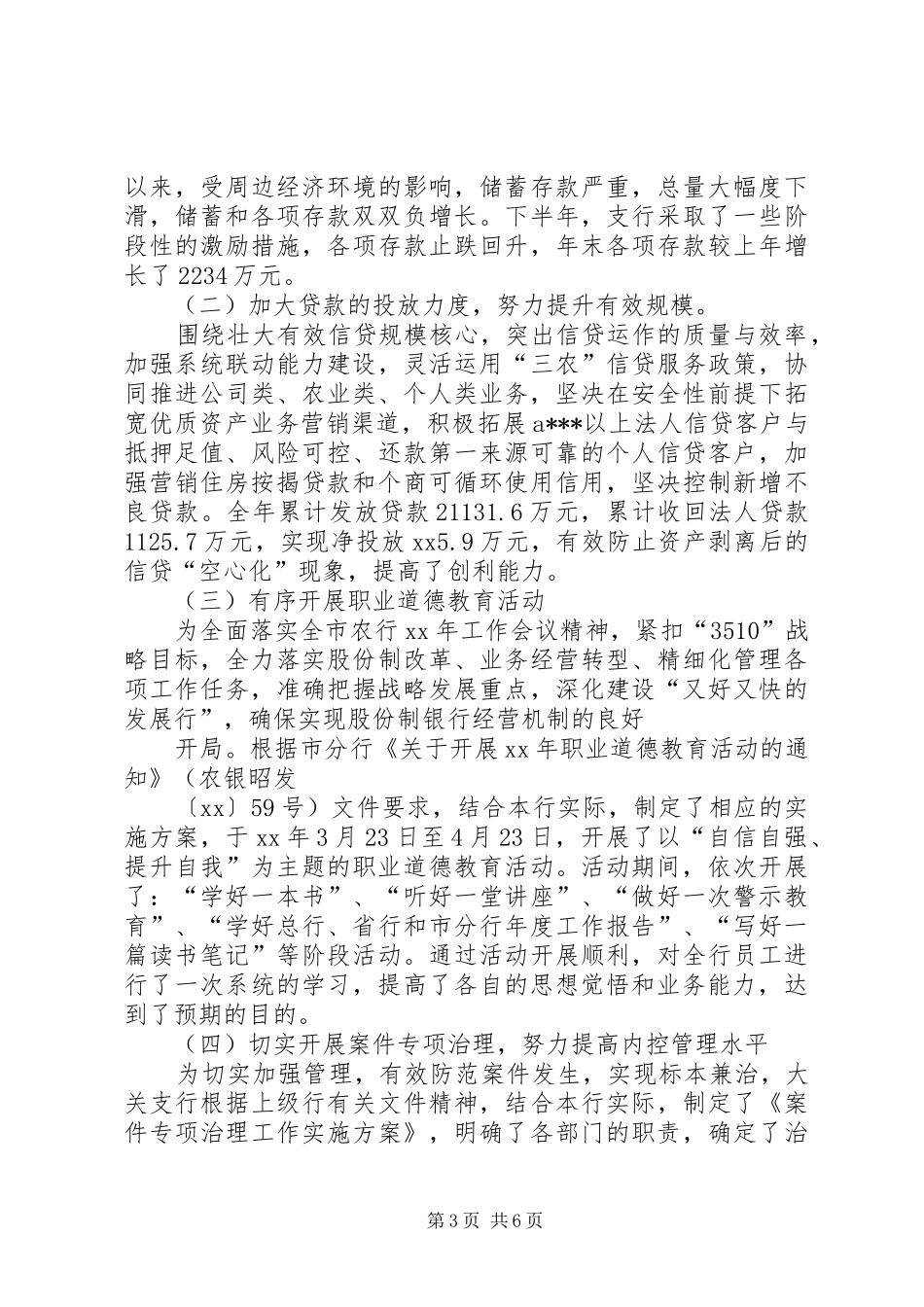 农业银行工作总结_第3页