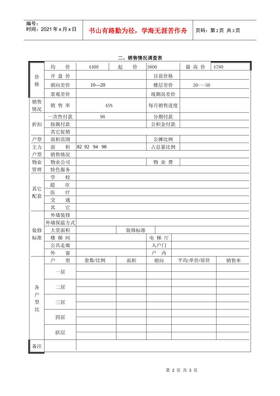 万象新天市场调查表_第2页