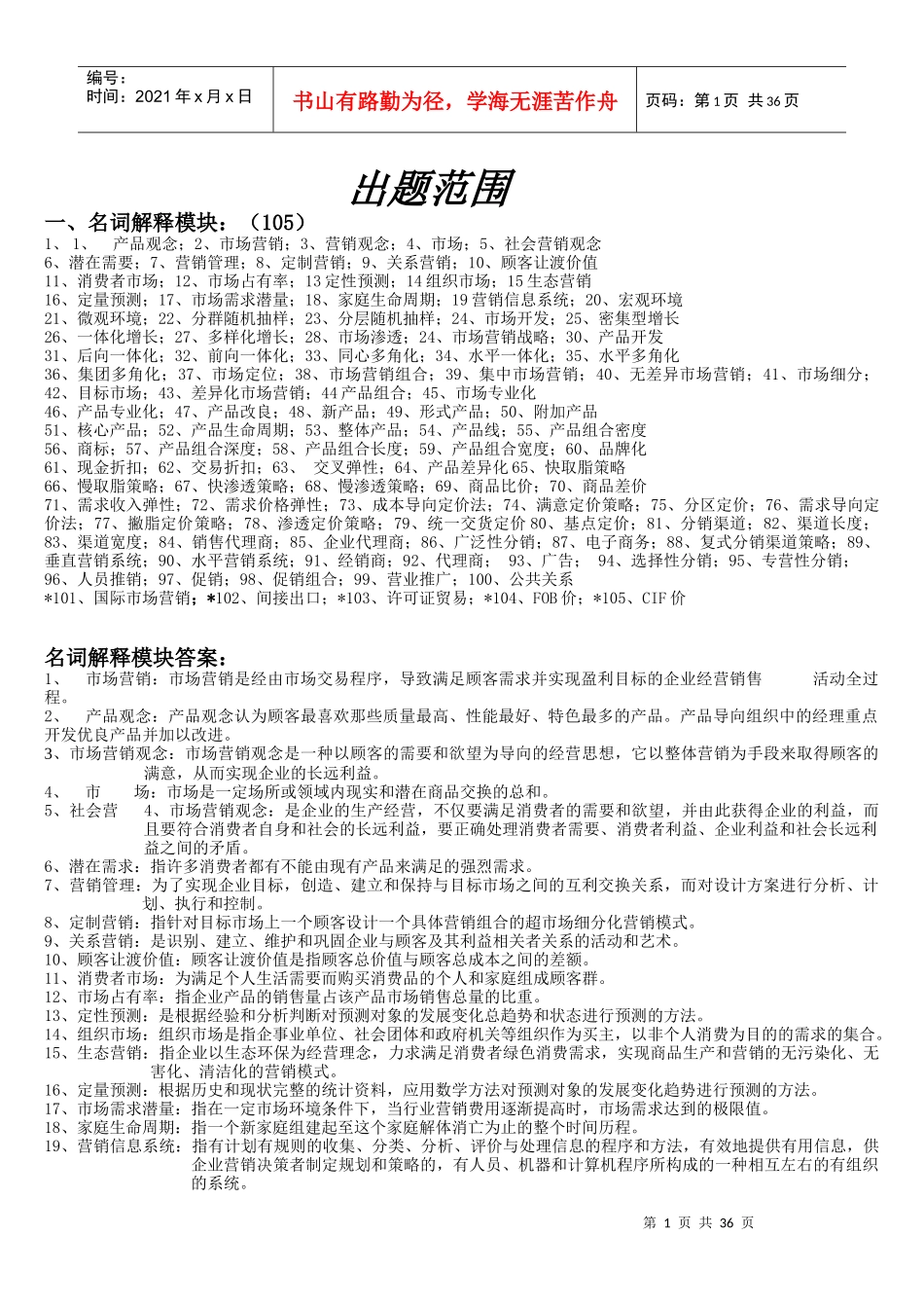 市场营销学范围大全_第1页