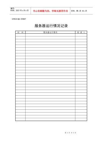 GNGS-QL-XX027服务器运行情况记录