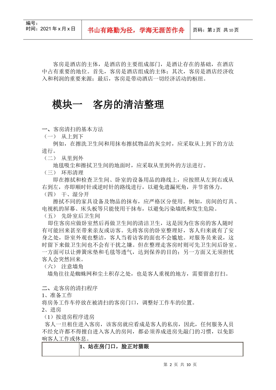 客房服务与管理专题讲座_第2页