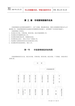 市场营销部操作实务
