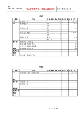 广告费及发布综合