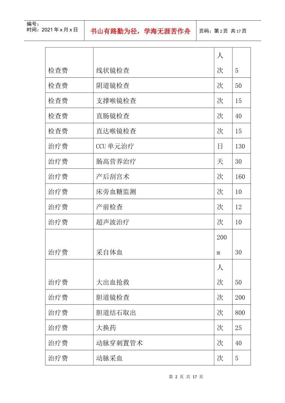 基本医疗服务项目收费标准doc-基本医疗服务项目收费标准_第2页