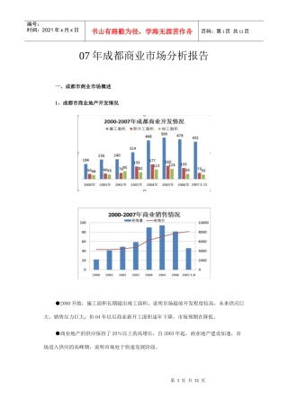 07年成都商业市场分析报告