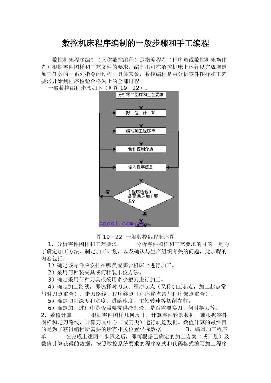 数控机床程序编制的一般步骤和手工编程_第1页