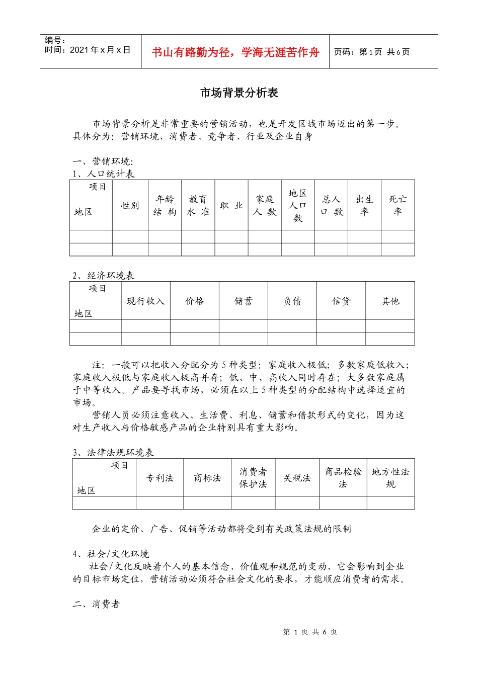 市场背景分析表_第1页