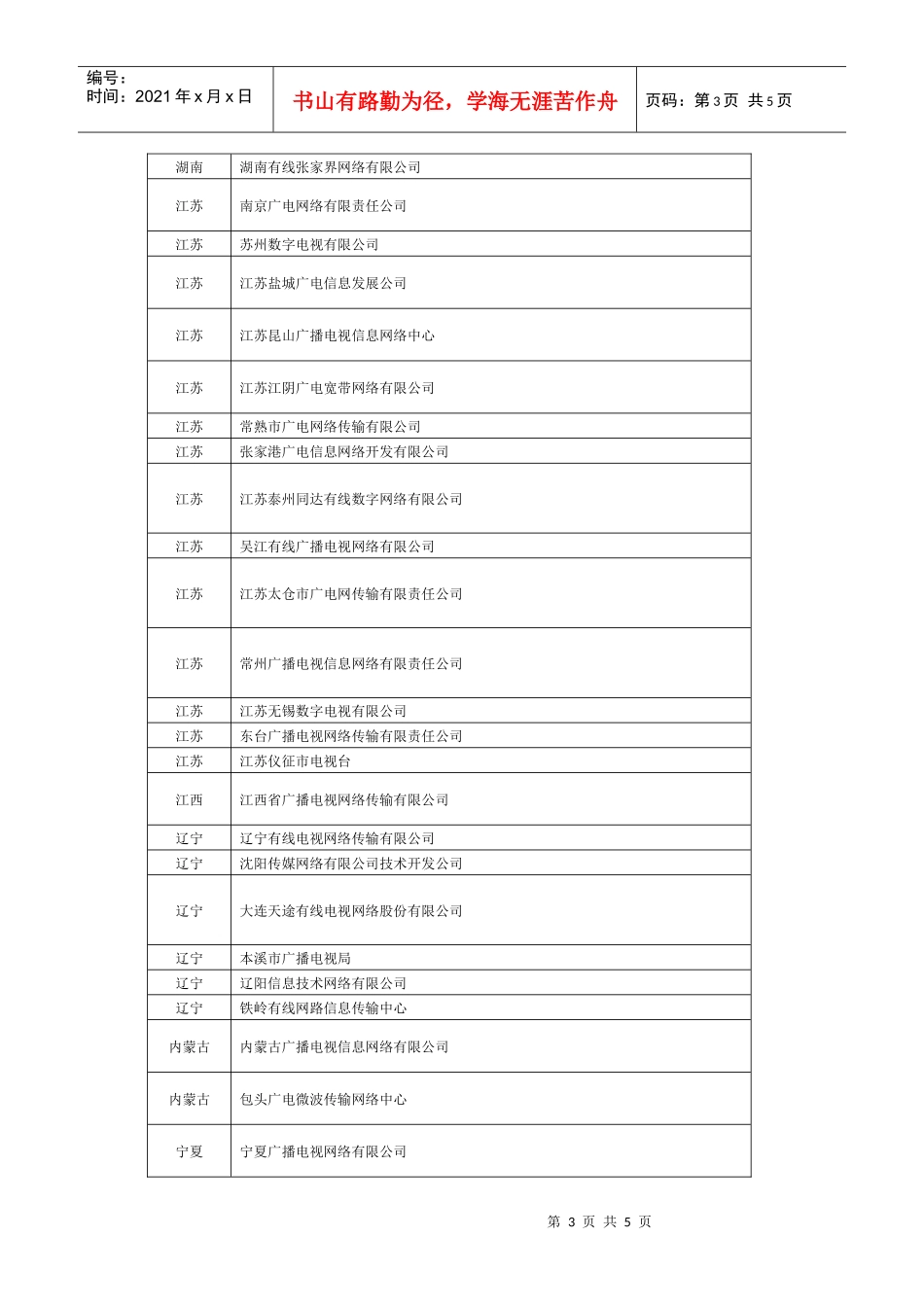 北广传媒集团《优优宝贝》频道落地情况_第3页