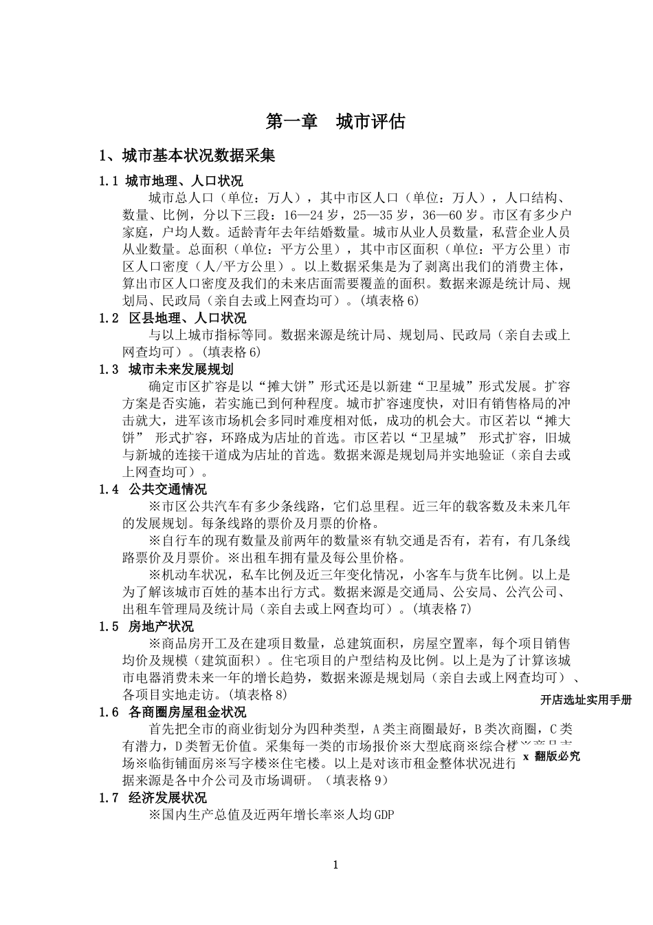 城市评估与开店选址实用营销手册_第1页