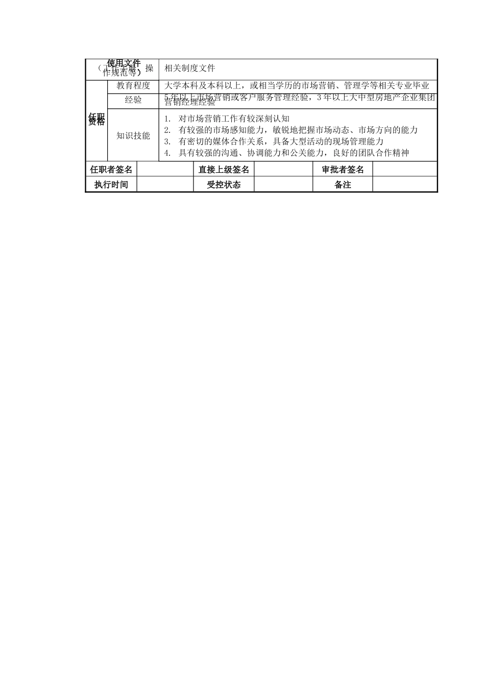 客户中心总监岗位说明书_第2页