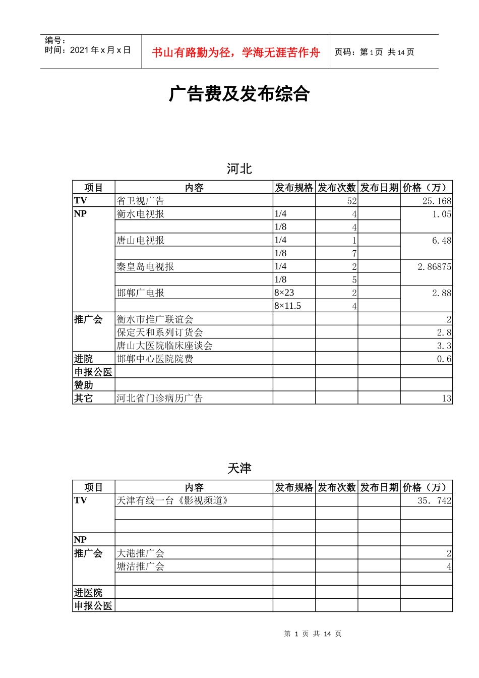 广告费及发布综合）_第1页
