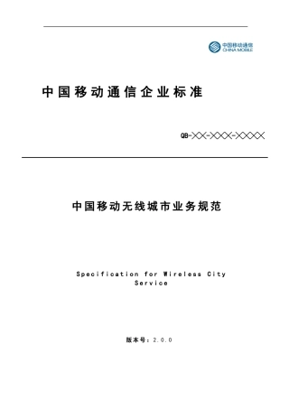 中国无线业务管理及管理知识规范