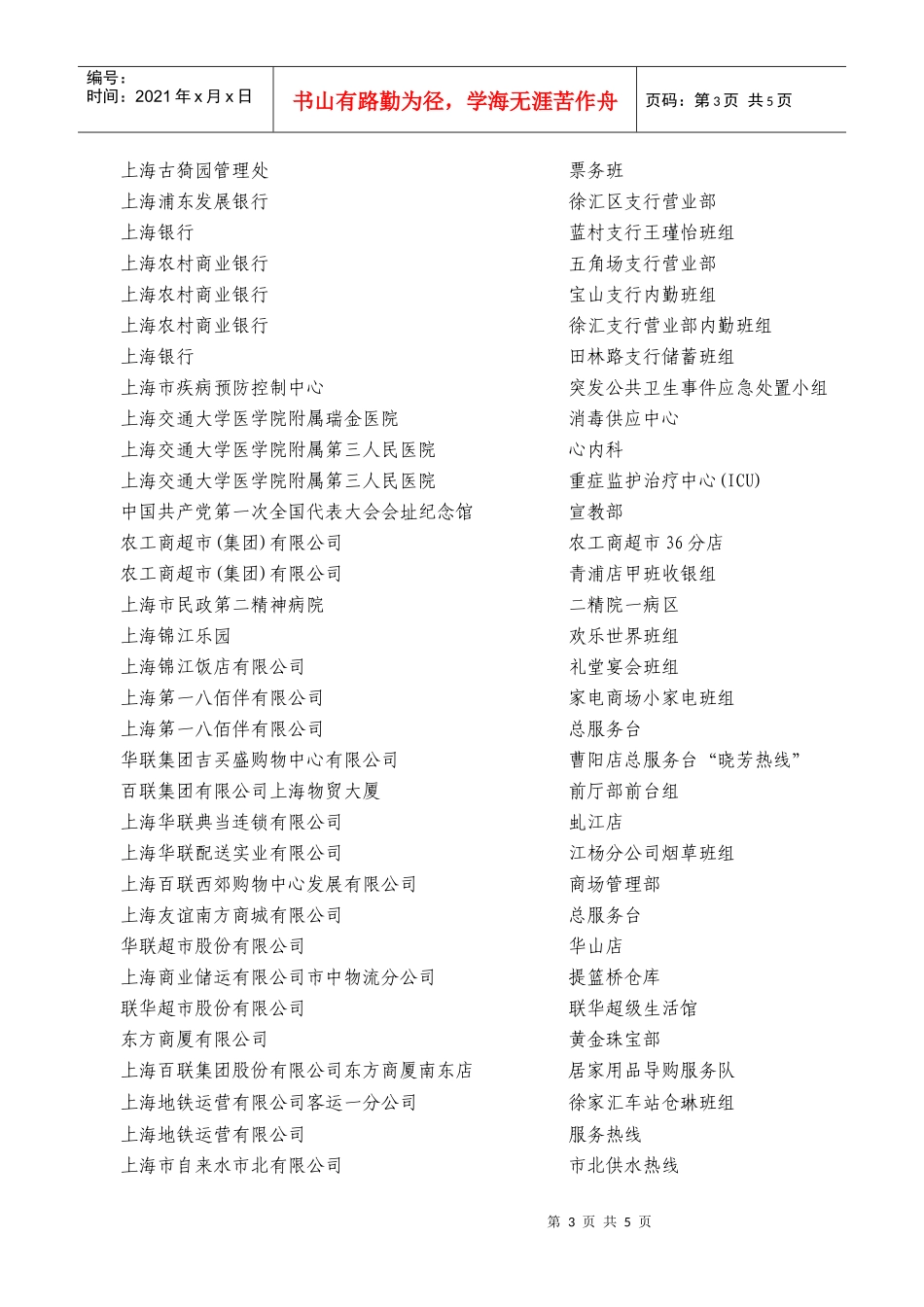 一、上海市用户满意服务明星班组（135个）_第3页