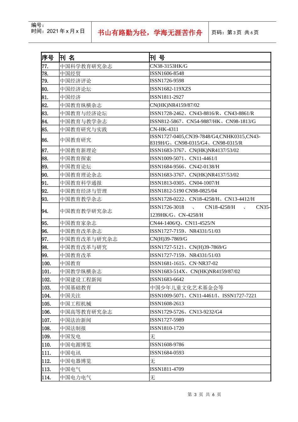 国家新闻出版总署等单位现公布的非法期刊总目录_第3页