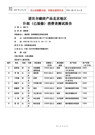 北京消费者测试报告B-已装修