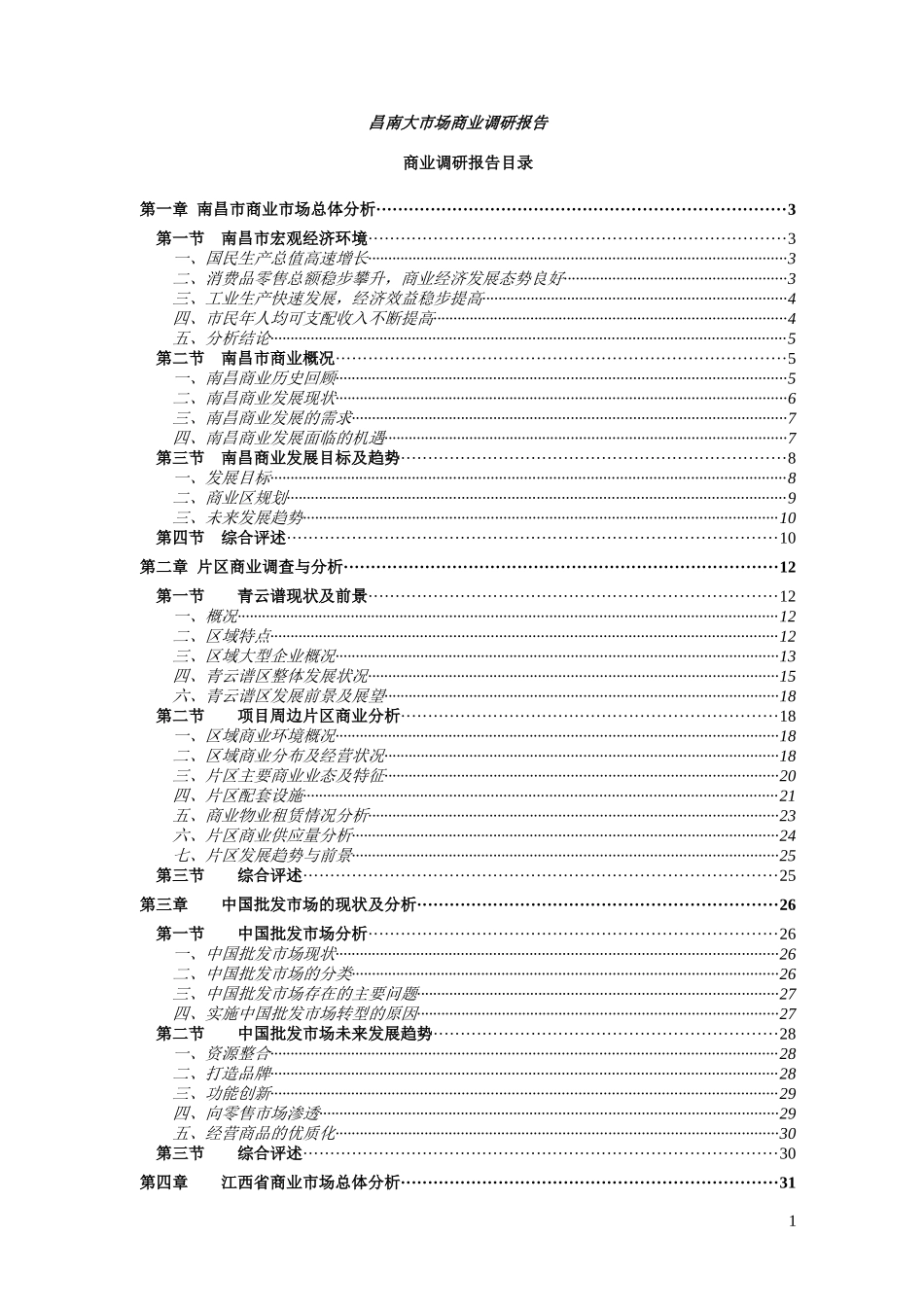 南昌大市场调研报告_第1页