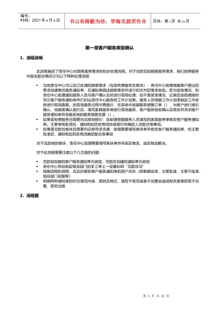 客户服务类型确认