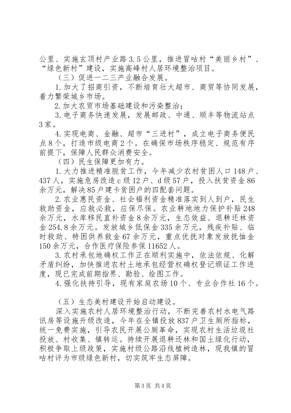 实施乡村振兴战略开展情况总结_第3页