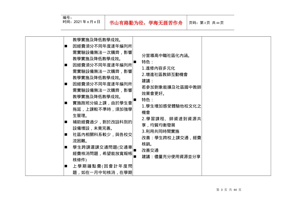 学校谘询辅导意见改善情形调查表汇编_第3页