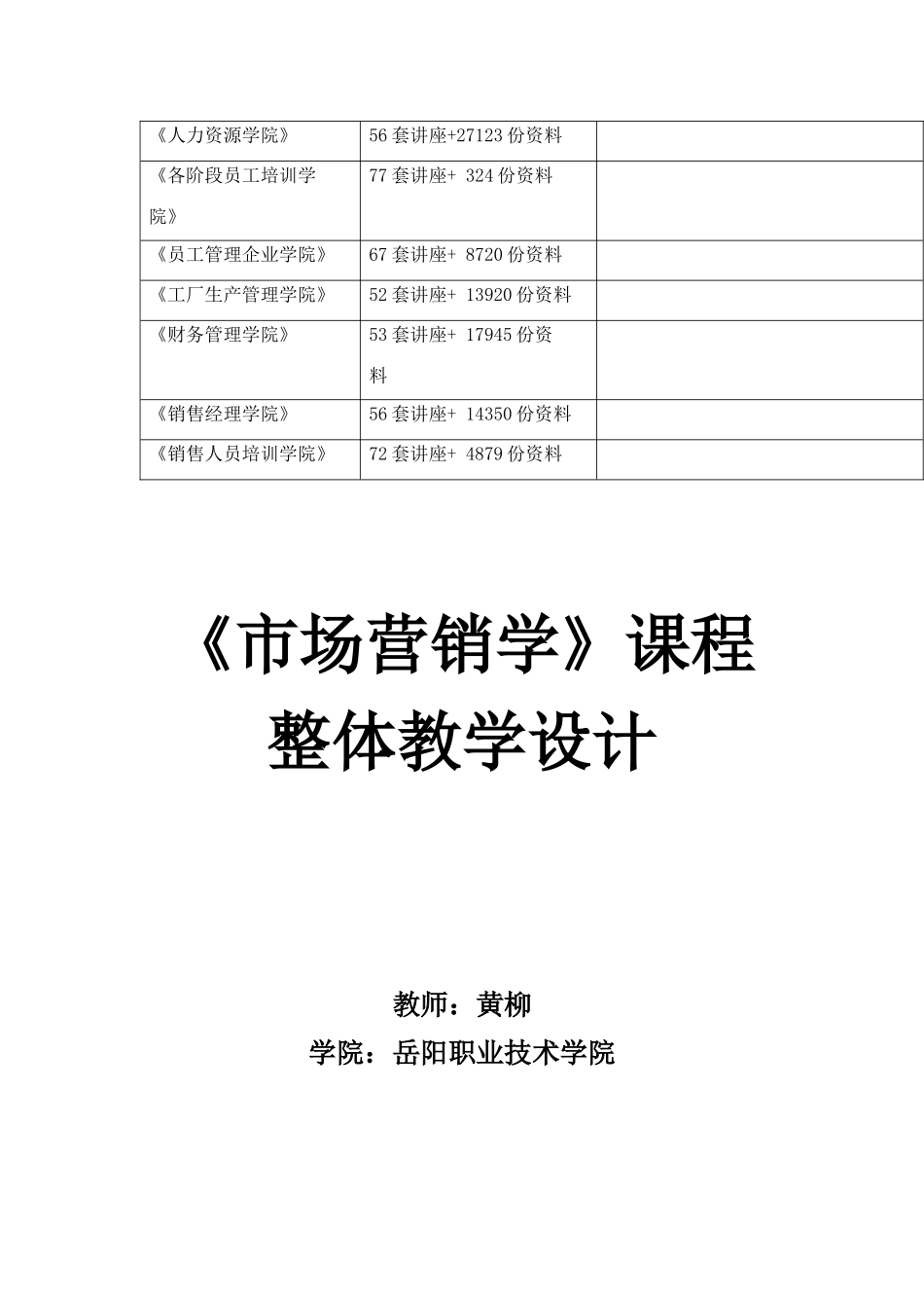 市场营销学课程教学设计_第3页