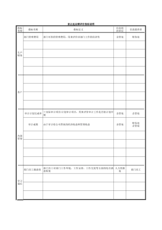 德龙钢铁-审计处业绩评价指标说明