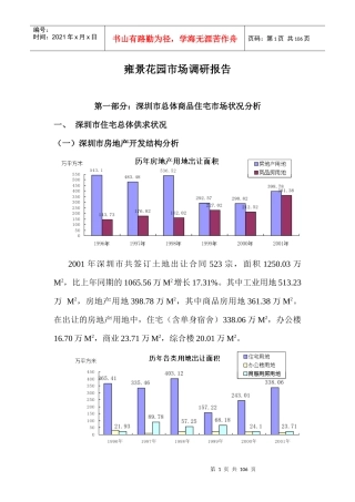 布吉中心花园市场调研报告