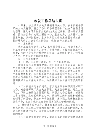 农发工作总结3篇