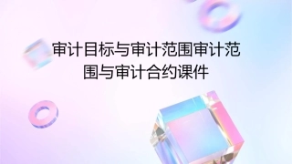审计目标与审计范围审计范围与审计合约课件