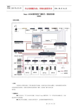 Smaps4000M数码矩阵广播软件·智能控制器(增强型)