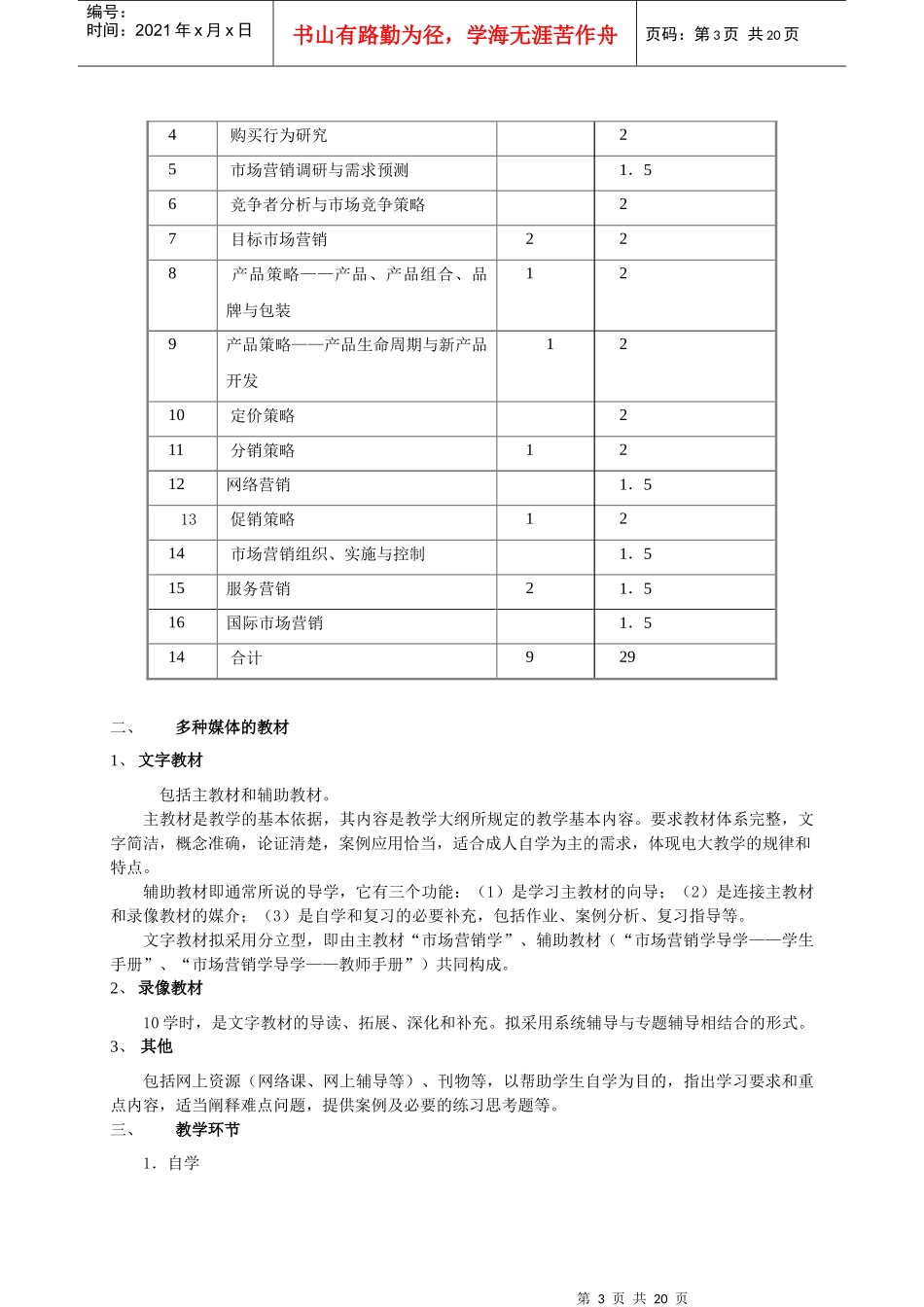 市场营销学课程教学大纲1_第3页