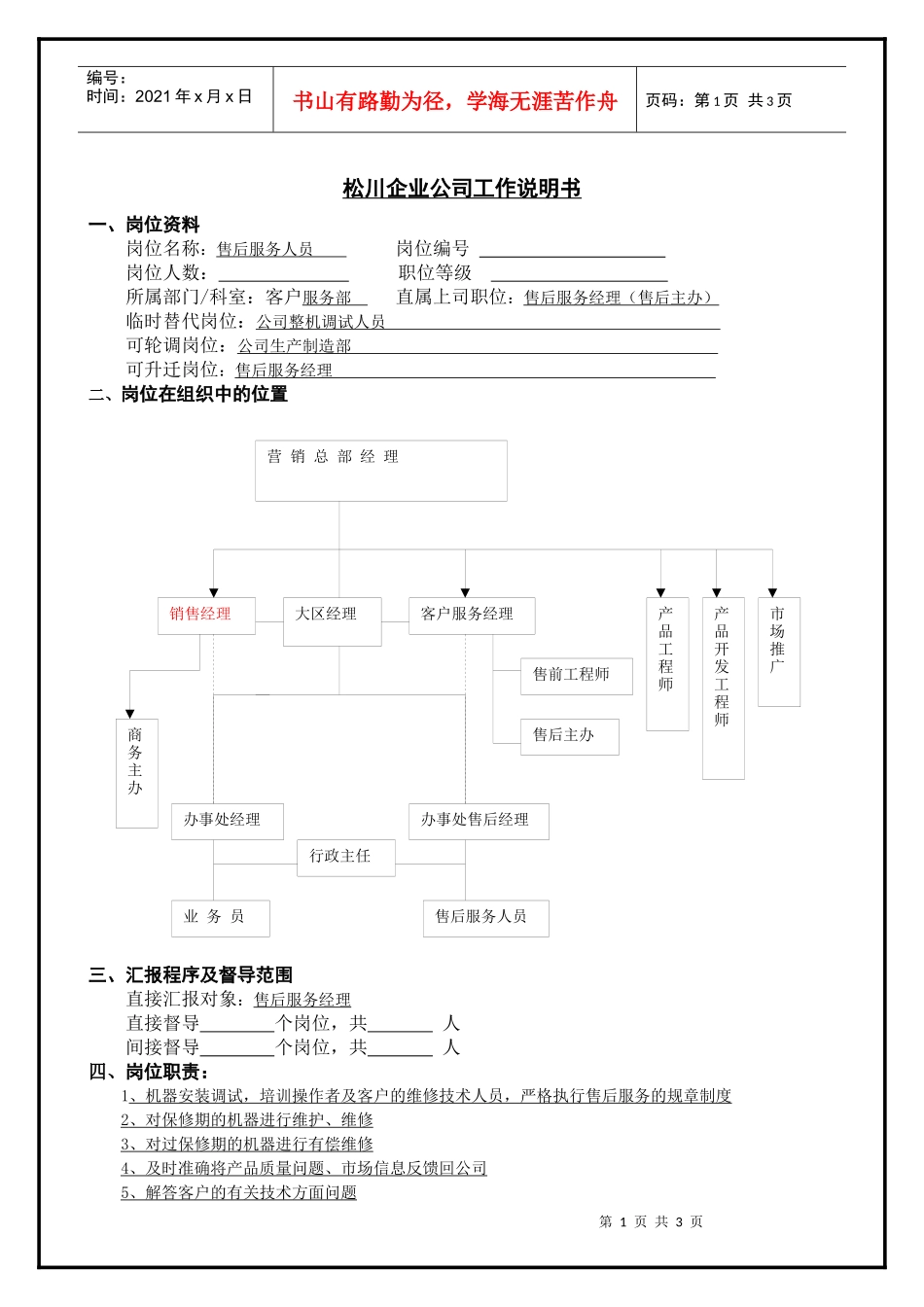 售后服务人员职务分析_第1页