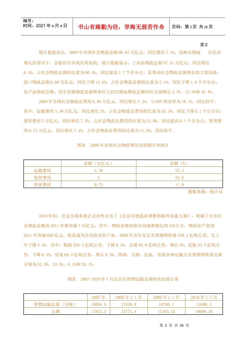 XXXX年中国物流装备市场调查分析_第2页