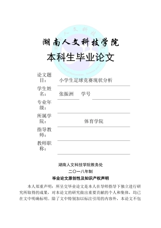 小学生足球竞赛现状分析7.3 