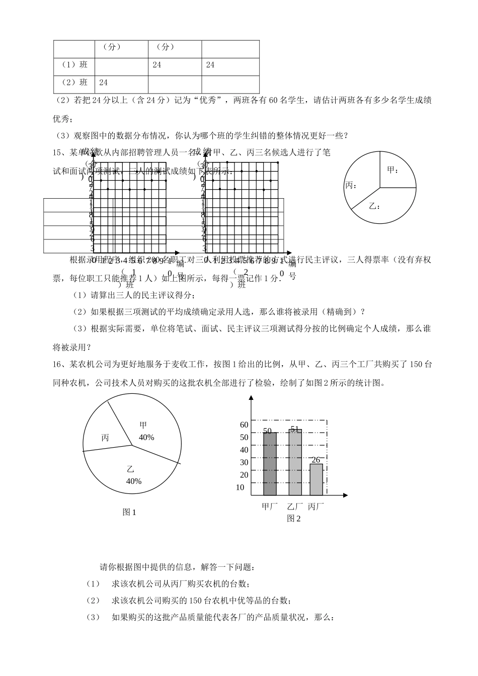 数学八年级下华东师大版第二十一章数据的整理与初步处理同步测试2 _第3页