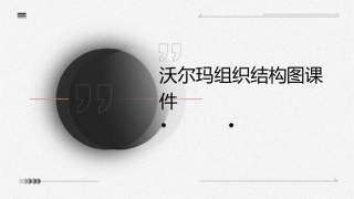 沃尔玛组织结构图课件