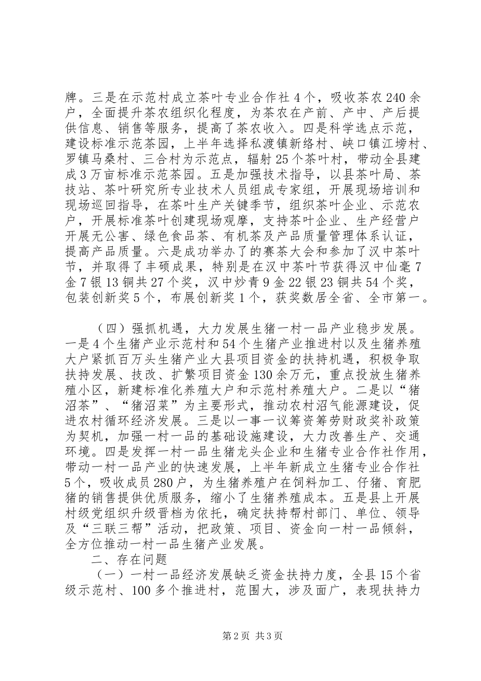 农业局上半年一村一品小结_第2页